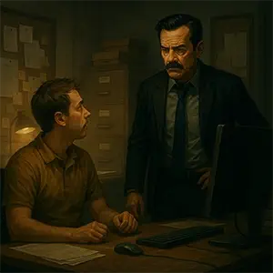 Darío interroga a Lucas donde le saca una confección