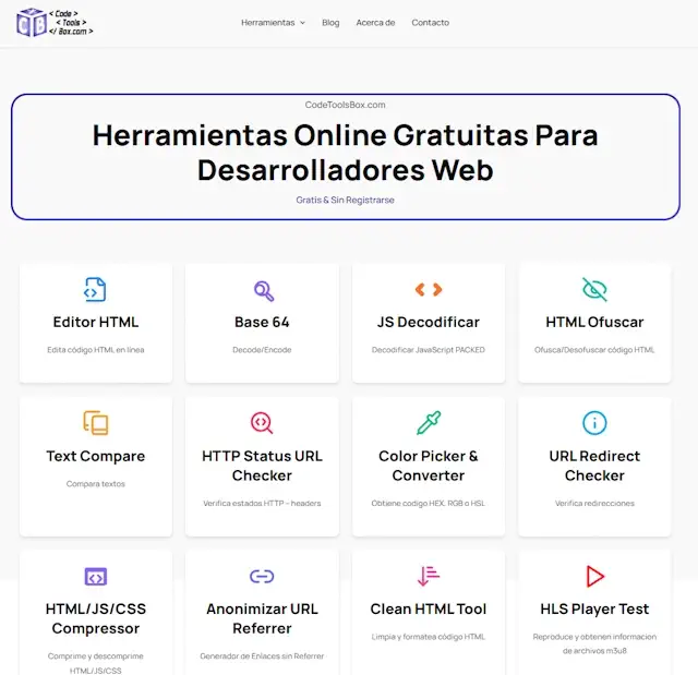 Code Tools Box una caja de herramientas para desarrolladores