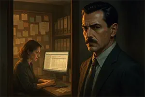 Observa desde la puerta a Lucia