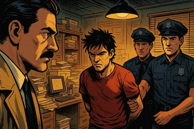 dos oficiales de policía entraron