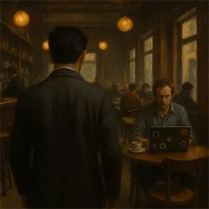 Estaba en una mesa de un Bar de Bilbao