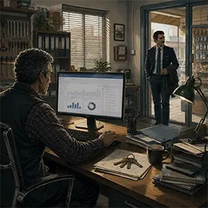 Ramón observa cómo la recuperación de la web comienza mientras Darío da el caso por resuelto.