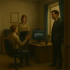 Darío interroga a Nora y Iñigo