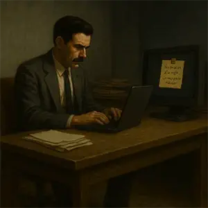 Darío comprobando los enlaces entrantes