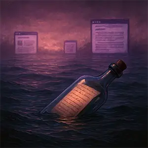 una botella arrojada al mar del hipertexto