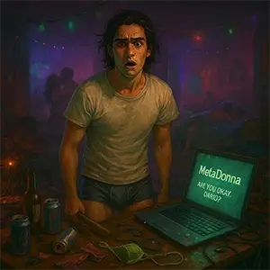 se despertó con dos personas en su cama, un teclado en el microondas y una alerta parpadeando en su portátil