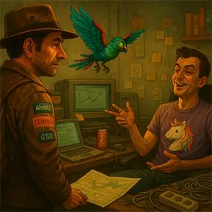 SEO en Valencia con un cliente de sonrisa resbaladiza, Vicent, o vicentSEO