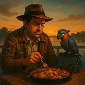 Reseo comiendo una paella en Valencia