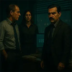 El gerente confiesa que es el culpable del el contenido duplicado, Laura y Darío observan